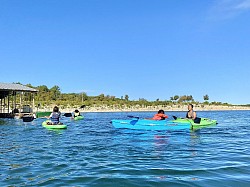Kayaking at blue waters resort